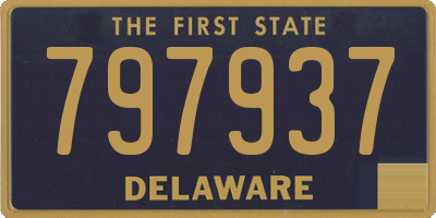 DE license plate 797937