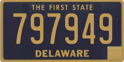 DE license plate 797949