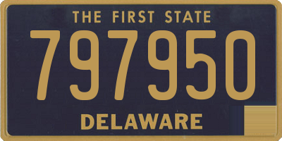 DE license plate 797950