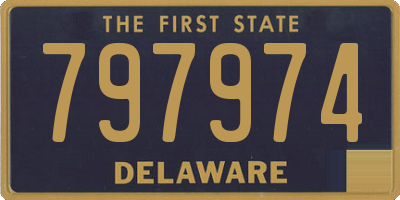DE license plate 797974