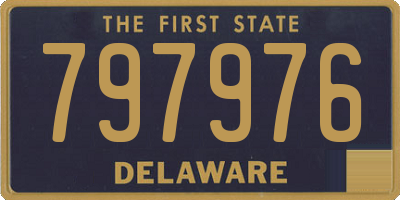 DE license plate 797976
