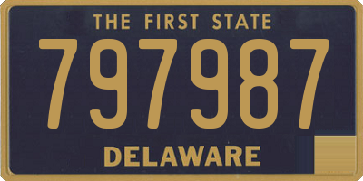 DE license plate 797987