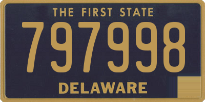 DE license plate 797998