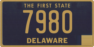 DE license plate 7980
