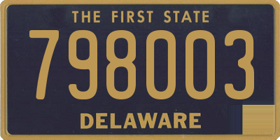 DE license plate 798003