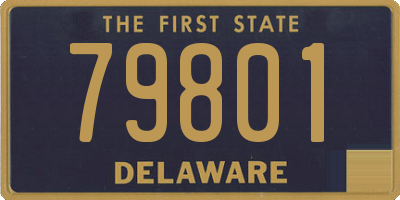 DE license plate 79801