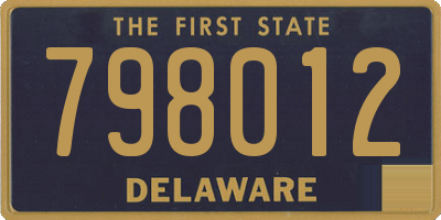 DE license plate 798012