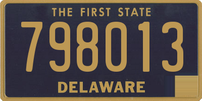 DE license plate 798013