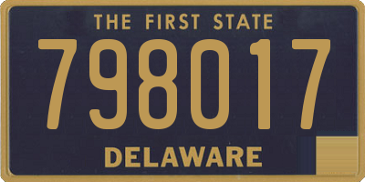 DE license plate 798017
