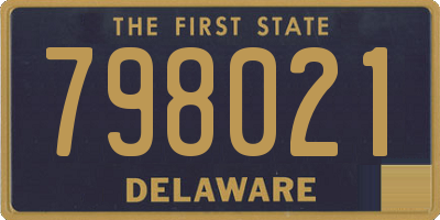 DE license plate 798021