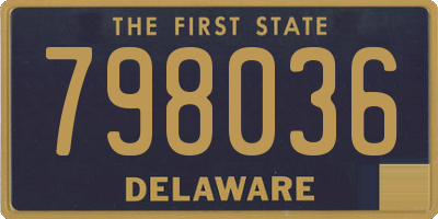DE license plate 798036