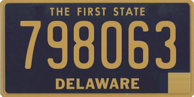 DE license plate 798063