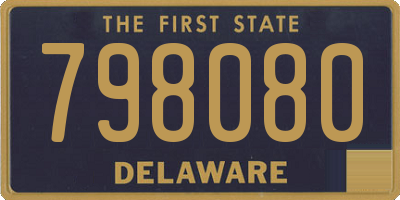 DE license plate 798080