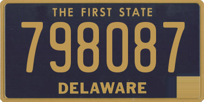 DE license plate 798087