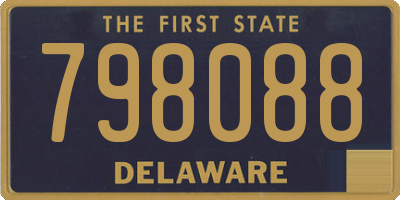 DE license plate 798088