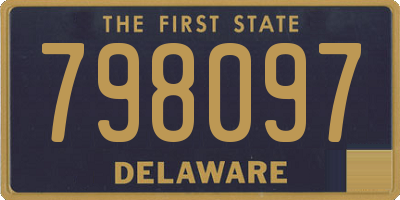 DE license plate 798097