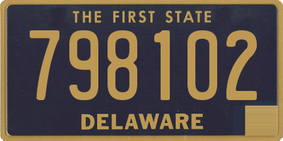 DE license plate 798102