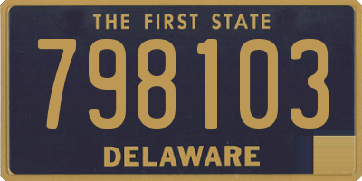 DE license plate 798103