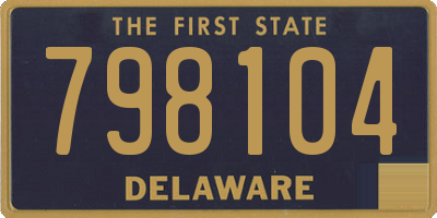 DE license plate 798104