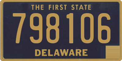 DE license plate 798106