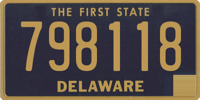DE license plate 798118