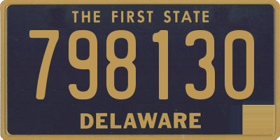 DE license plate 798130