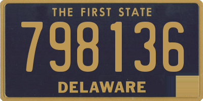 DE license plate 798136