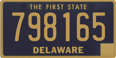DE license plate 798165