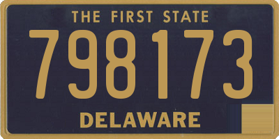 DE license plate 798173