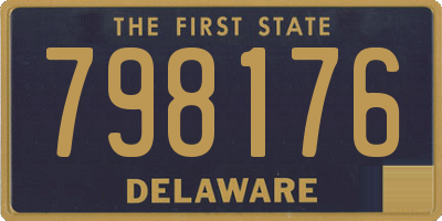 DE license plate 798176