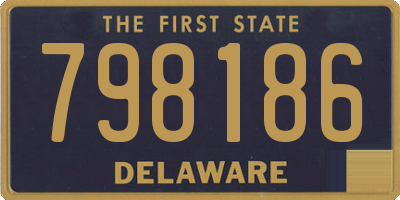 DE license plate 798186