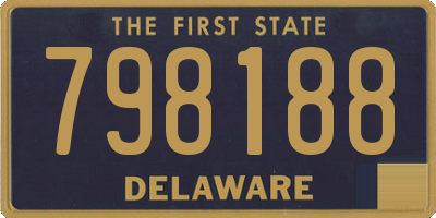 DE license plate 798188