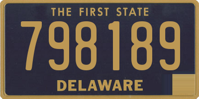 DE license plate 798189