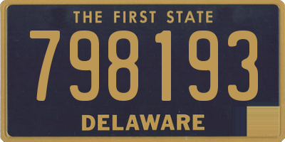 DE license plate 798193