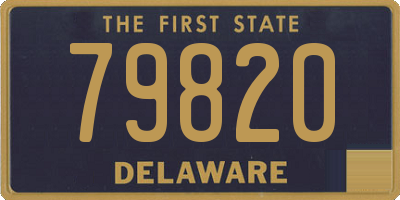 DE license plate 79820