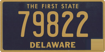 DE license plate 79822