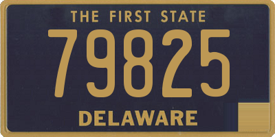 DE license plate 79825