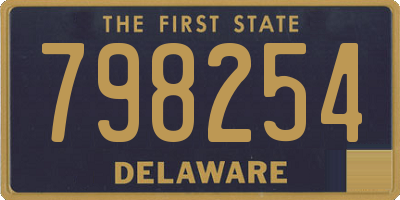 DE license plate 798254