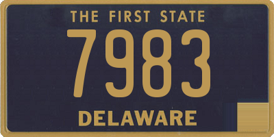 DE license plate 7983