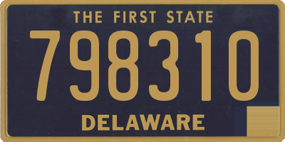 DE license plate 798310