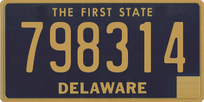 DE license plate 798314