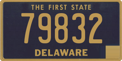 DE license plate 79832