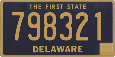 DE license plate 798321