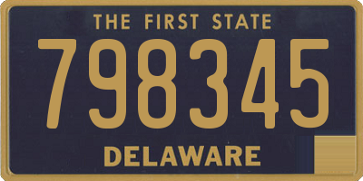 DE license plate 798345