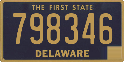 DE license plate 798346