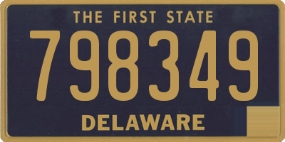DE license plate 798349