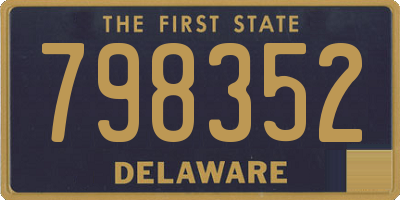 DE license plate 798352