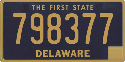 DE license plate 798377
