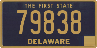 DE license plate 79838
