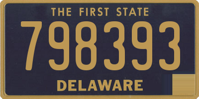 DE license plate 798393